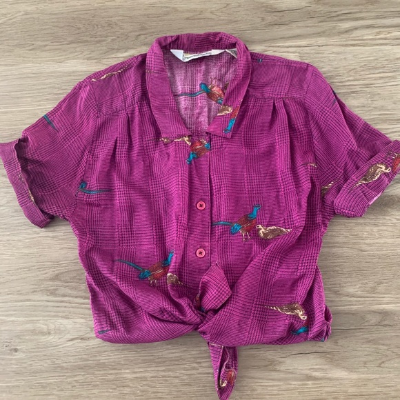 Diane Von Furstenberg Tops - DIANE VON FURSTENBERG Vintage DVF button up blouse
